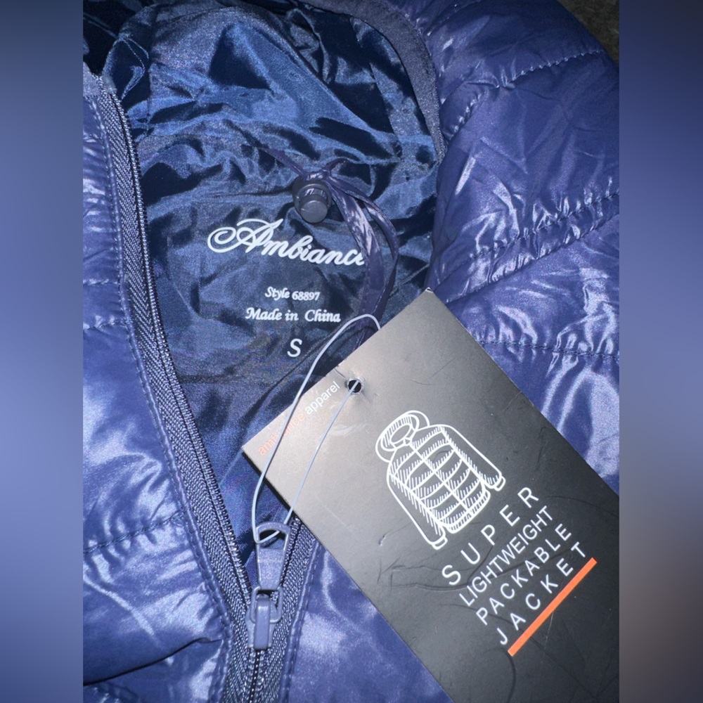 Ambiance Super Lightweight Packable Jacket Size S… - image 3